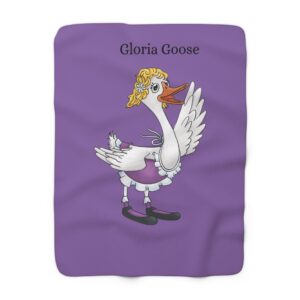 Gloria Goose Sherpa Fleece Blanket