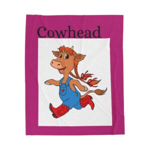 Cowhead Velveteen Plush Blanket