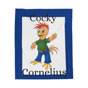 Cocky Cornelius Velveteen Plush Blanket